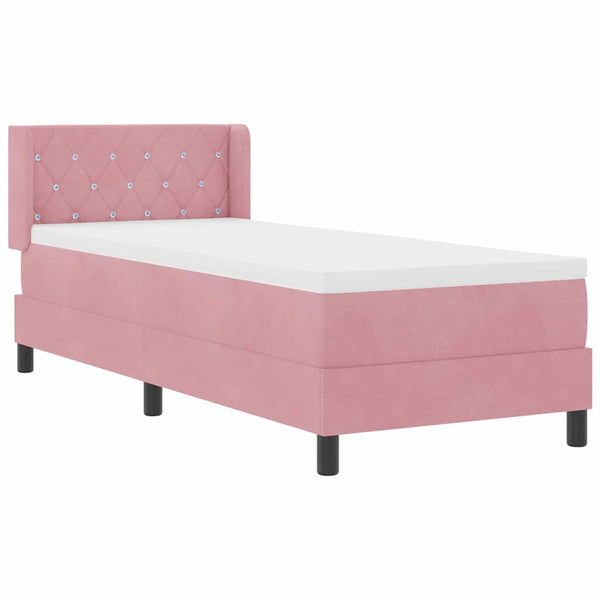 vidaXL Box Spring Bed with Headboard Pink 200 x 80 cm Velvet