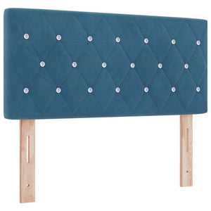 vidaXL Box Spring Bed with Headboard Dark Blue 190 x 90 cm Velvet