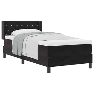 vidaXL Box Spring Bed with Headboard Black 200 x 90 cm Velvet