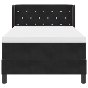 vidaXL Box Spring Bed with Headboard Black 200 x 90 cm Velvet