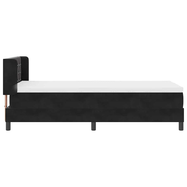 vidaXL Box Spring Bed with Headboard Black 200 x 90 cm Velvet
