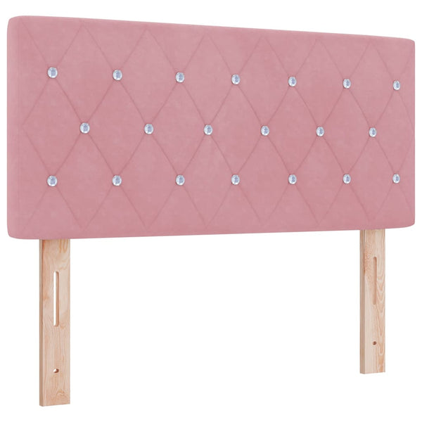 vidaXL Box Spring Bed with Headboard Pink 200 x 100 cm Velvet