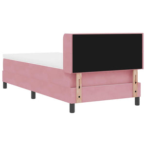 vidaXL Box Spring Bed with Headboard Pink 200 x 100 cm Velvet