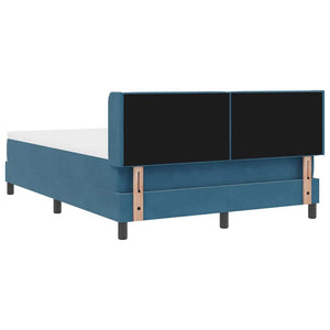 vidaXL Box Spring Bed with Headboard Dark Blue 200 x 140 cm Velvet