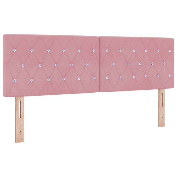 vidaXL Box Spring Bed with Headboard Pink 200 x 140 cm Velvet