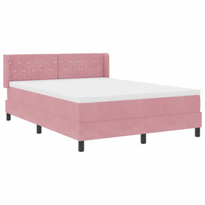 vidaXL Box Spring Bed with Headboard Pink 200 x 140 cm Velvet