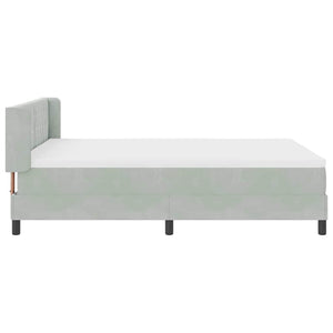 vidaXL Box Spring Bed with Headboard Light Gray 200 x 160 cm Velvet