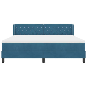 vidaXL Box Spring Bed with Headboard Dark Blue 200 x 180 cm Velvet