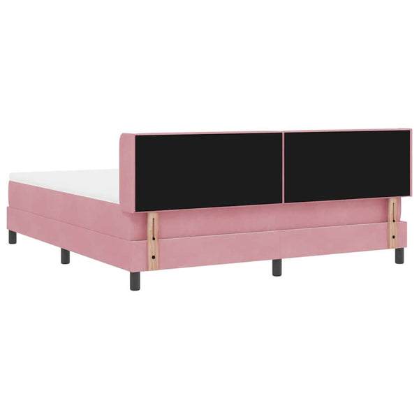 vidaXL Box Spring Bed with Headboard Pink 200 x 180 cm Velvet