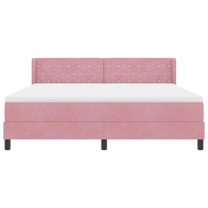 vidaXL Box Spring Bed with Headboard Pink 200 x 180 cm Velvet