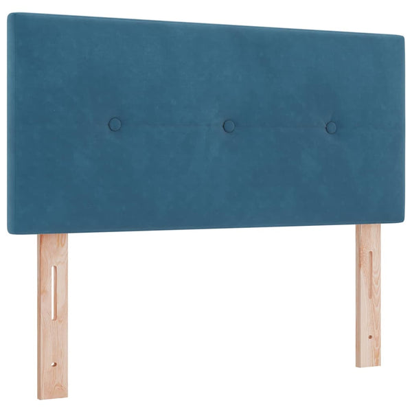 vidaXL Box Spring Bed with Headboard Dark Blue 200 x 100 cm Velvet