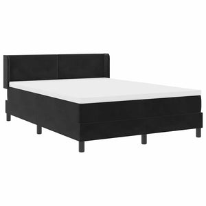 vidaXL Box Spring Bed with Headboard Black 190 x 140 cm Velvet