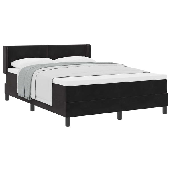 vidaXL Box Spring Bed with Headboard Black 200 x 140 cm Velvet