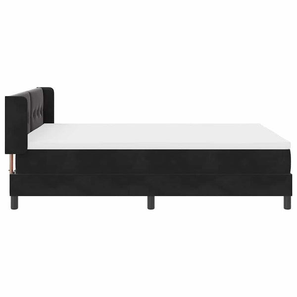 vidaXL Box Spring Bed with Headboard Black 200 x 140 cm Velvet