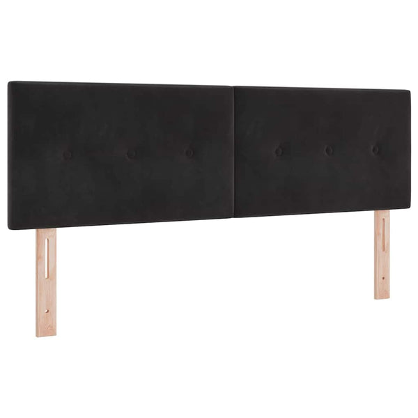 vidaXL Box Spring Bed with Headboard Black 200 x 160 cm Velvet