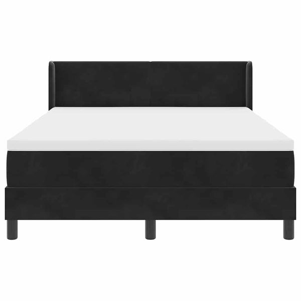 vidaXL Box Spring Bed with Headboard Black 200 x 160 cm Velvet