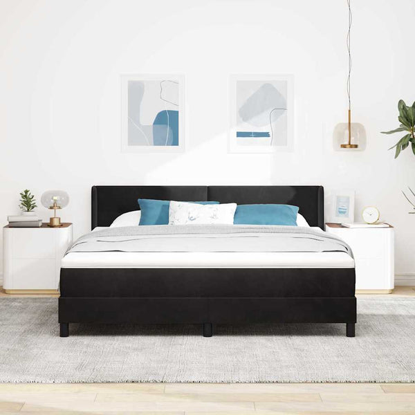 vidaXL Box Spring Bed with Headboard Black 200 x 180 cm Velvet