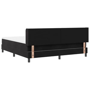 vidaXL Box Spring Bed with Headboard Black 200 x 180 cm Velvet