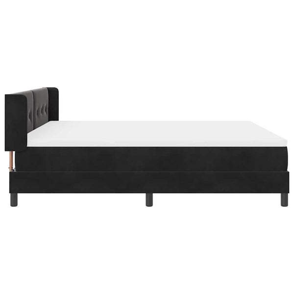 vidaXL Box Spring Bed with Headboard Black 200 x 180 cm Velvet