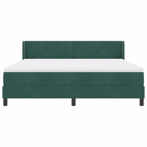 vidaXL Box spring bed with headboard Dark Green 200 x 180 cm Velvet
