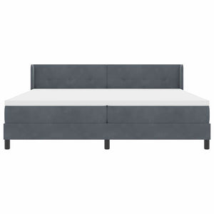 vidaXL Box Spring Bed with Headboard Dark Grey 200 x 200 cm Velvet