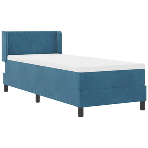 vidaXL Box Spring Bed with Headboard Dark Blue 200 x 80 cm Velvet