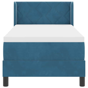 vidaXL Box Spring Bed with Headboard Dark Blue 200 x 80 cm Velvet