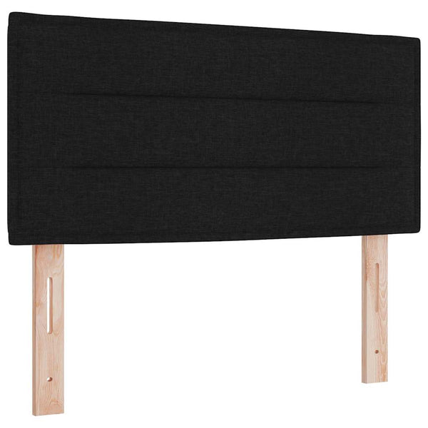vidaXL Box Spring Bed with Mattress and LED Black 100 x 200 cm Fabric