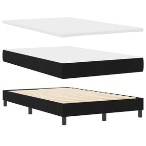 vidaXL Box Spring Bed with Mattress and LED Black 120 x 190 cm Fabric
