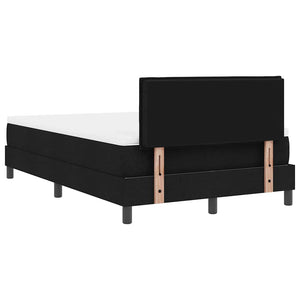 vidaXL Box Spring Bed with Mattress and LED Black 120 x 190 cm Fabric
