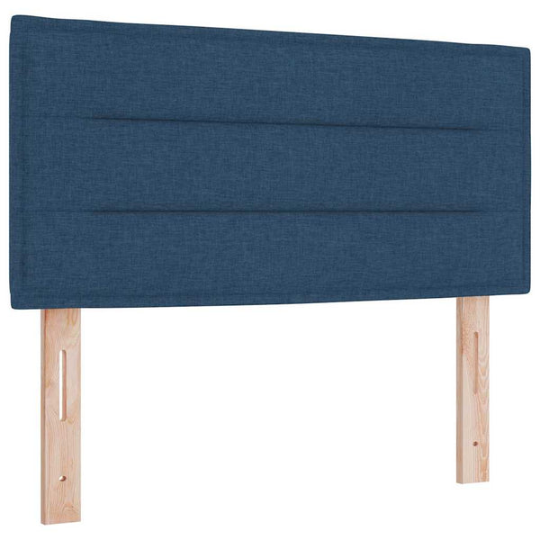 vidaXL Box Spring Bed with Mattress with LED Blue 120 x 190 cm Fabric