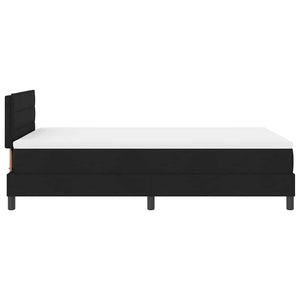 vidaXL Box Spring Bed with Mattress and LED Black 120 x 200 cm Fabric