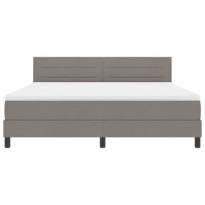 vidaXL Box Spring Bed with Mattress and LED Taupe 180 x 200 cm Fabric