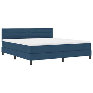 vidaXL Box Spring Bed with Mattress with LED Blue 180 x 200 cm Fabric