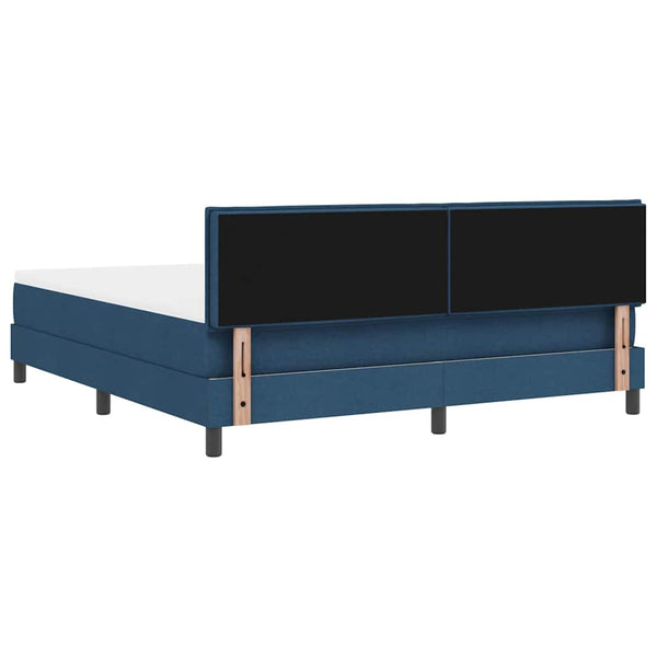 vidaXL Box Spring Bed with Mattress with LED Blue 180 x 200 cm Fabric