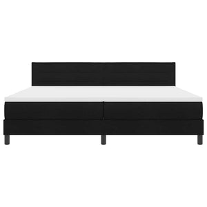 vidaXL Box Spring Bed with Mattress with LED Black 200 x 200 cm Fabric