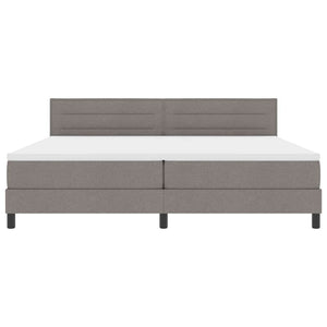 vidaXL Box Spring Bed with Mattress with LED Taupe 200 x 200 cm Fabric