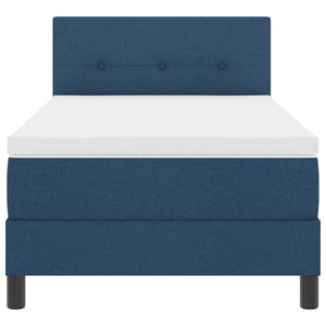 vidaXL Box Spring Bed with Mattress with LED Blue 80 x 200 cm Fabric