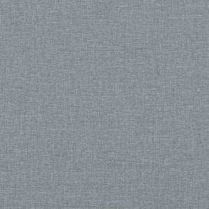 vidaXL LED Box Spring Bed with Headboard Light Gray 140 x 200 cm Fabric