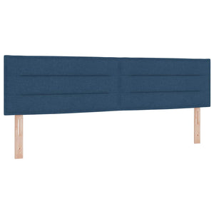 vidaXL LED Box Spring Bed with LED Light Strips Blue 180 x 200 cm Fabric