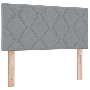 vidaXL LED Divan Bed with Pillows Light Grey 120 x 200 cm Fabric