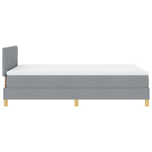 vidaXL LED Divan Bed with Pillows Light Grey 120 x 200 cm Fabric