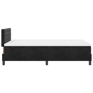 vidaXL LED Box Spring Bed with Mattress Black 120 x 200 cm Velvet