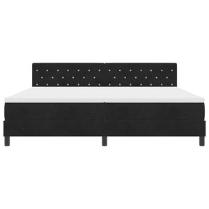 vidaXL LED Box Spring Bed with Mattress Black 200 x 200 cm Velvet