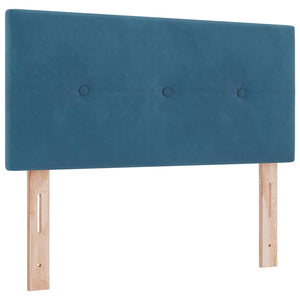 vidaXL LED Box Spring Bed with Mattress and Blue LED 120 x 190 cm Velvet