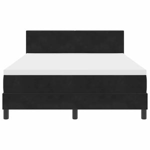 vidaXL LED Box Spring Bed with Mattress Black 140 x 200 cm Velvet