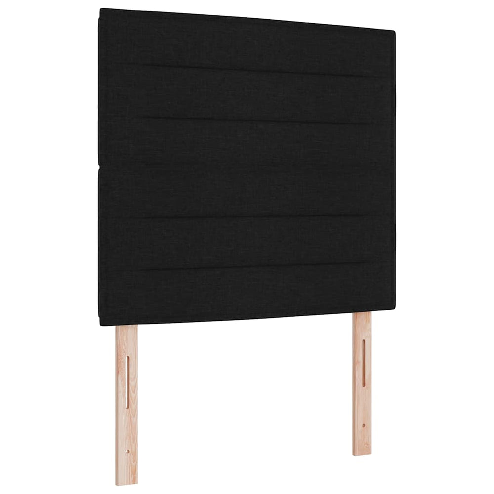 vidaXL LED Box Spring Bed with Mattress Black 120 x 200 cm Fabric