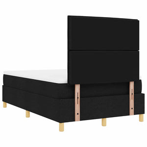 vidaXL LED Box Spring Bed with Mattress Black 120 x 200 cm Fabric