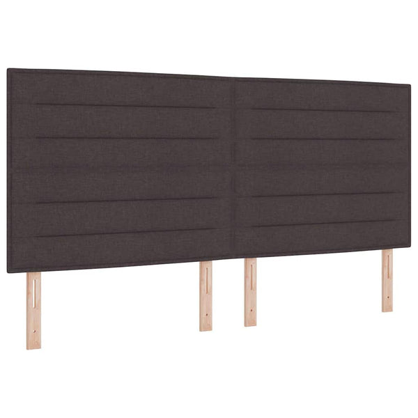 vidaXL Box Spring Bed with Mattress with LED Brown 200 x 200 cm Fabric