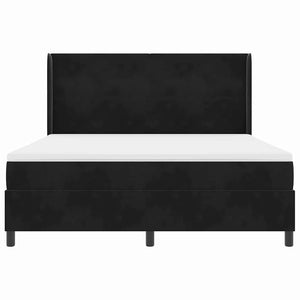 vidaXL Box Spring Bed with Mattress and LED Black 180 x 200 cm Velvet